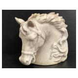 Painted ceramic horse head planter
