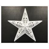 Enamel metal cutout barn star