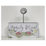 Simply blessed wood photo block