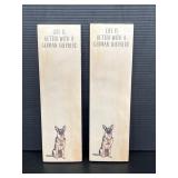 Pair of German Shepherd magnetic notepads