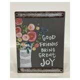 Brownlow Gifts good friends painted wood sign