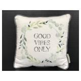 Primitives by Kathy good vibes throw pillow
