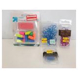Erasers and fun shape paperclips
