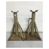 Pair of vintage adjustable jacks