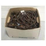 Box of assorted household extension cords
