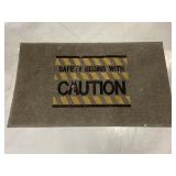 Safety begins with caution non-slip rug