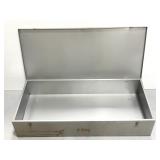 Metal storage footlocker