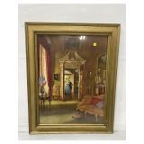Framed Victorian Manor scene art print