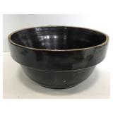 Large stamped stoneware pottery bowl