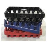 Lot of 3 plastic Pepsi & Coca-Cola pop crates