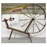 Large Primitive antique spinning wheel