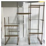 Large tiered display shelf w/ glass shelves