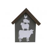 Handcrafted wood farm animal sign