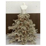 Champagne dress form pre-lit Christmas tree