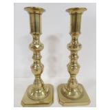 Pair of brass candlesticks