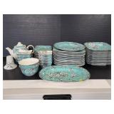 Adelaide Turquoise 222Fifth 50pc china set