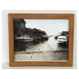 Framed photo of a marina