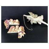 Lot of 3 resin hanging decor angels