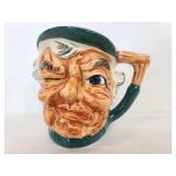 Vintage ceramic face mug
