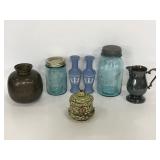 Vintage blue ball mason jars, vases, & more