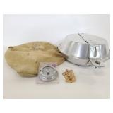 Vintage Boy Scout compass, pin, & cookset