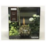 Allen + Roth hand-glazed sepia ceramic firepot