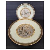 The Art of Chokin 24kt gold bird plates
