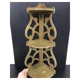 Shabby chic 3 shelf hanging corner shelf