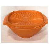 Vintage orange Tupperware bowl