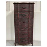 Vintage crackle painted wood dresser