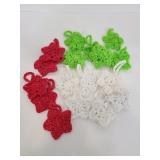 Seventeen crocheted stars