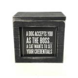 Wooden dog wisdom box