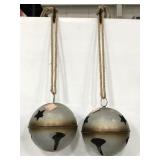 Pair of new giant hanging jingle bells