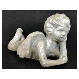 Cement resting cherub