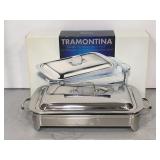 New in open box Tramontina covered buffet dish