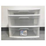 Sterilite wide 3 drawer tower