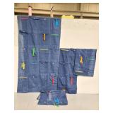 Four Pottery Barn Kids panels with pockets
