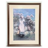 Girl and Laurel print by Winslow Homer