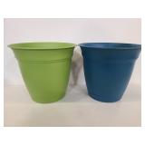 Pair of plastic planters
