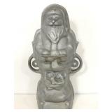 Santa Claus cast aluminum pound cake mold