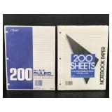 Two new packs of wide rule notebook paper
