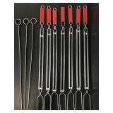 Lot of 7 campfire skewers & 3 kabob sticks