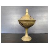 Small brass incense burner