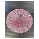 Pink glass bowl