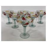 Set of 6 jalapeño margarita glasses