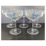 Five plastic DonJulia tequila glasses