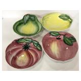 Ceramiche Leonardo fruit shaped decorative plates