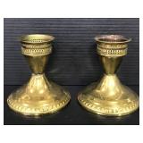 Pair of brass candlestick holders