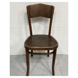 Antique wood library chair