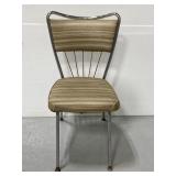 Vintage MCM metal chair w/ vinyl cushion